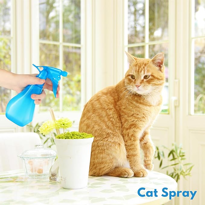 DilaBee 8oz 2-Pack Empty Spray Bottles for Cleaning Heavy Duty, Small Spray Bottle for Hair, Plant Mister, Squirt Bottle for Cats, Spritzer Bottles for BBQ - Blue & Purple Water Sprayer - BPA-Free