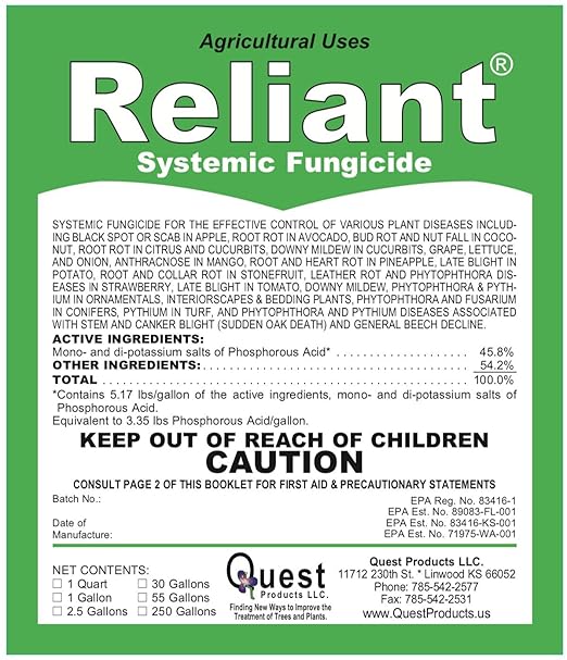 Reliant Systemic Fungicide (Agri-Fos/Garden Phos) 1 Gallon