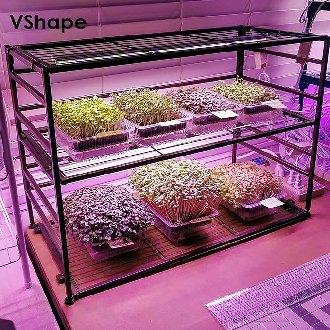 8 Pack LED Grow Light 4FT, Upgrade 336W(8×42W) High Intensity Full Spectrum Indoor Grow Lights with High PPFD Value, T8 Grow Lights for Indoor Plants, Seed Starting, Succulent, Vegetables