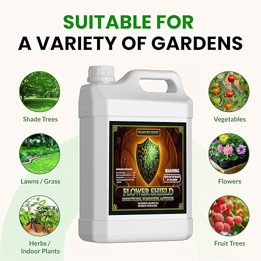 Humboldts Secret Flower Shield | Plant Care Spray for Routine Foliar Application & Maintenance | Naturally Derived, Oil-Based Formula | Indoor & Outdoor Plants | 1 Gallon