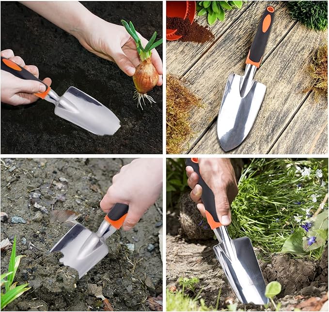 Garden Trowel Small Garden Spade, Aluminum Alloy Hand Shovel for Gardening, Garden Tool Gardening Gifts for Women Men Planting, Transplanting, Weeding, Digging 