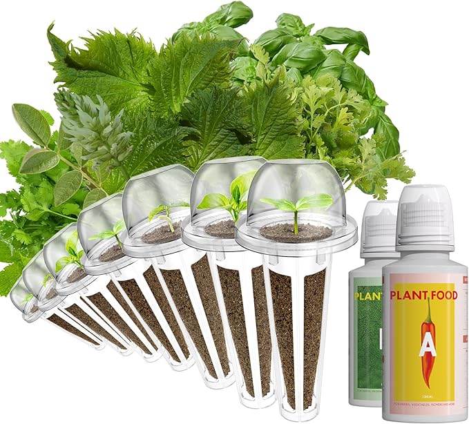 LYKOCLEAN Seeds for iDOO Hydroponics Growing System, 7 Seed pods, 350+ Seeds (Herb, 7-pods)