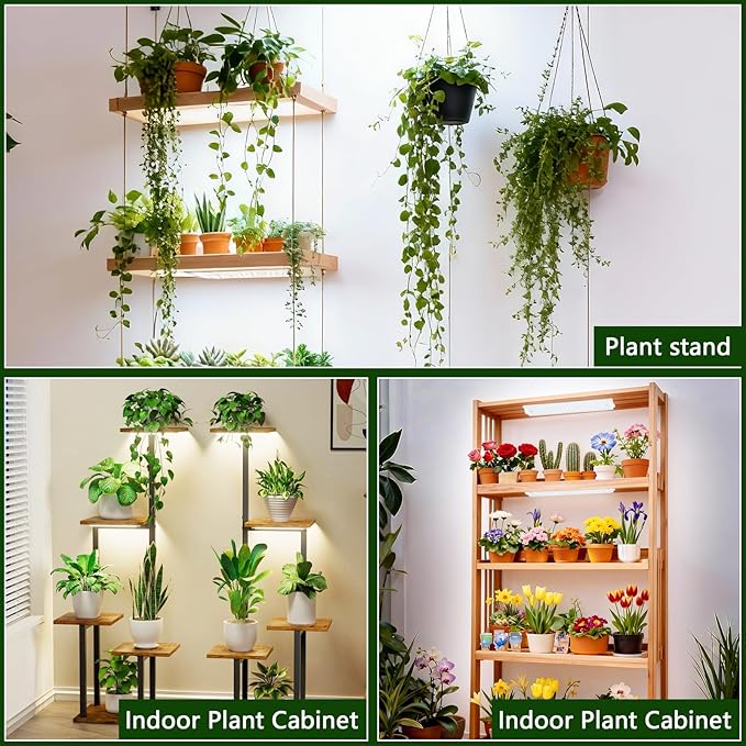 Grow Lights for Indoor Plants Full Spectrum,High PPFD 1152LEDs Plant Lights with 4/8/12/16/20H Timer, Flexible Series & Parallel Connection for Indoor Growing(6 Pack)