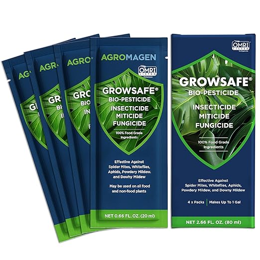 AgroMagen, GrowSafe Bio-Pesticide, Organic and Natural Miticide, Fungicide and Insecticide (Ready-to-Mix)