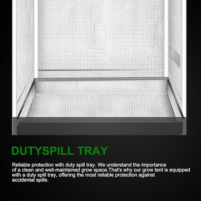 MELONFARM 2x2 Grow Tent, 24"x24"x55'' High Reflective 600D Diamond Mylar Canvas with Observation Window and Floor Tray for Hydroponic Indoor Plant Growing
