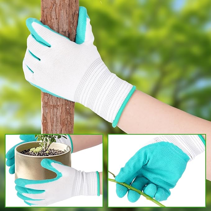 Gardening Gloves for Women Thorn Proof, Ladies Garden Gloves, Breathable Rubber Coated Yard Work Gloves