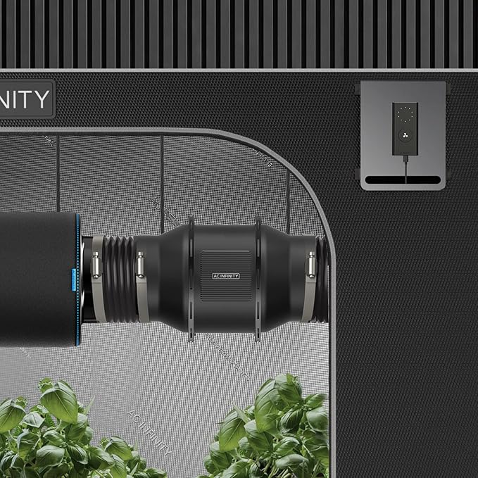 AC Infinity CLOUDLINE A4, Quiet 4” Inline Duct Fan with Speed Controller, EC Motor - Ventilation Exhaust Fan for Heating Cooling Booster, Grow Tents, Hydroponics
