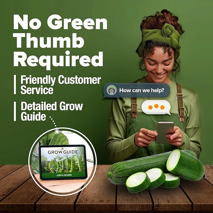 HOME GROWN Luffa Seeds 40 Heirloom Non-GMO Loofah Gourd Seeds for Planting, High Germination, Grow Your Own Natural Bath Sponges, Edible Vining Vegetable Garden, Harvest Young Gourd (Luffa aegyptiaca)