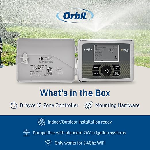 Orbit 57950 B-hyve 12-Zone Smart Indoor/Outdoor Sprinkler Controller
