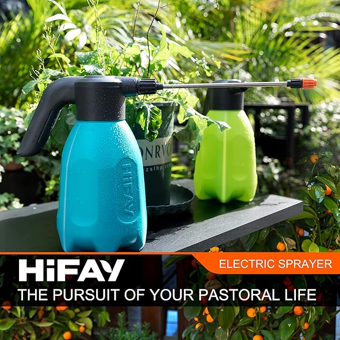 HIFAY ES2-PRO Electric Spray Bottle 2L/0.5Gallon, Rechargeable Battery Powered Sprayer Spray 60 Bottles On a Single Charge, Automatic Plant Mister,Pump Sprayer,Indoor Watering Can for Plants