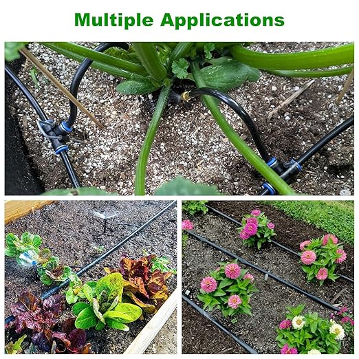 5/16 Inch Blank Drip Irrigation Tubing, 60FT Distribution Hose for Garden, Greenhouse & Raised Beds, Flexible UV-Resistant Watering Line for Drip Irrigation Systems
