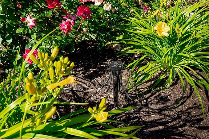 Rain Bird MANIFPRPS2 Drip Irrigation 9-Port Manifold, 25 PSI Pressure Regulating, Adjustable Flow and ON/Off