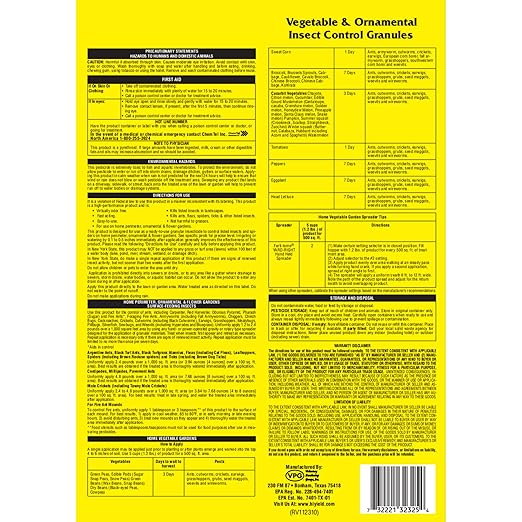 Hi-Yield (32325) Vegetable & Ornamental Insect Control Granules (4 lbs.)