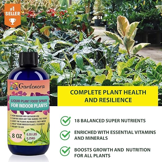 Gardenera Plant Growth Superfood for Banana Trees with 18 Key Vitamins & Minerals - Organic Plant Food Fertilizer - Micro-Fungi and Bio-Organisms for Banana Plant Care & Growth Enhancement - 32oz