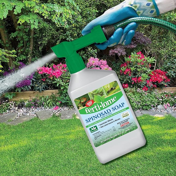 Fertilome (16055) Spinosad Soap Insecticide Ready to Spray, Spinosad Bagworm, Tent Caterpiller & Chewing Insect Killer, OMRI Listed (32 oz.)