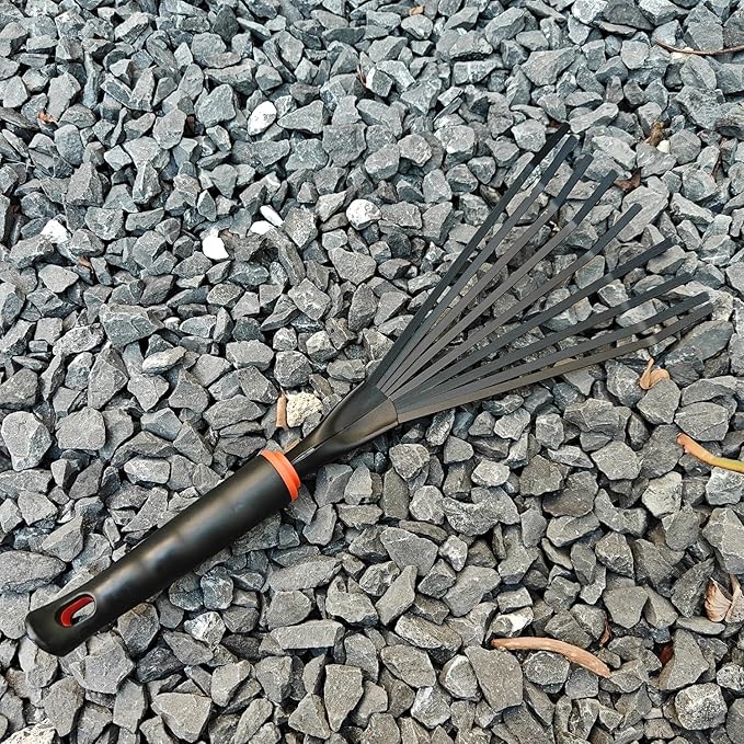 FR Small Hand Rakes, Garden Stainless Steel Hand Rake Soil Tiller, Garden Sweep Yard Flower Beds Tool