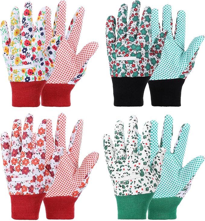 4 Pairs Womens Garden Gloves for Women, Gardening Gloves Women (Multicolor)