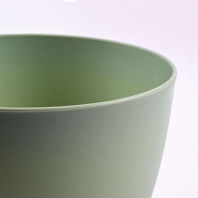 TYMENSH Plant Pots 12/10/9 inch Set of 3, Self Watering Flower Pots Indoor Outdoor, Planters with Drainage Hole Saucer Reservoir, Green