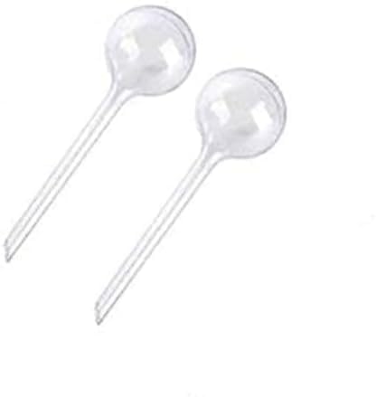 Plant Watering Globes, 2Pcs Plastic Plant Automatic Water Bulbs Flower Self Feeder Balls Irrigation Device Auto Waterer Planter Insert Stakes for Indoor Outdoor Garden Potted