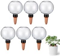 6 Pack Self Watering Globes for Indoor Plant, Plastic Water Bulbs 17.5 oz Automatic Watering Planter Insert Top Fill Slow Release Terracotta Planter Insert for Automatic Drip Irrigation