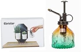 Plant Mister in Glass 200ML, Small Spray Bottle with Plastic Top Pump, Fine Mist Decorative Sprayer Tiny Watering Can Gift for Indoor Outdoor Succulent House Plant (Brown Green Gradient)