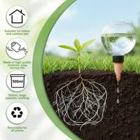 6 Pack Self Watering Globes for Indoor Plant, Plastic Water Bulbs 17.5 oz Automatic Watering Planter Insert Top Fill Slow Release Terracotta Planter Insert for Automatic Drip Irrigation