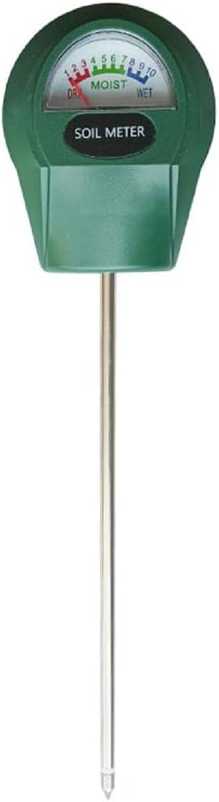 Yuly Green ABS Soil Moisture Detector Portable Handheld Meter Metal Probe Gardening Plant Flower Water Analyzer for Home Metal Probe Gardening Water Analyzer Test Instrument