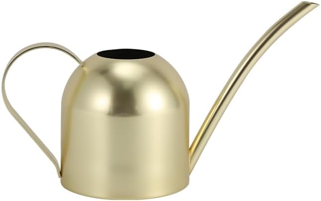 Stainless Steel Water Can for Indoor Plants and Garden (Gold 50 oz)