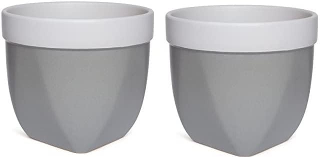 Hosley Set of 2 Grower Versa Pot - 6.77" Dia x 5.9" H Your Choice of Color and Size. Ideal for Floral Arrangements Weddings Party Home Decor Office Spa K9