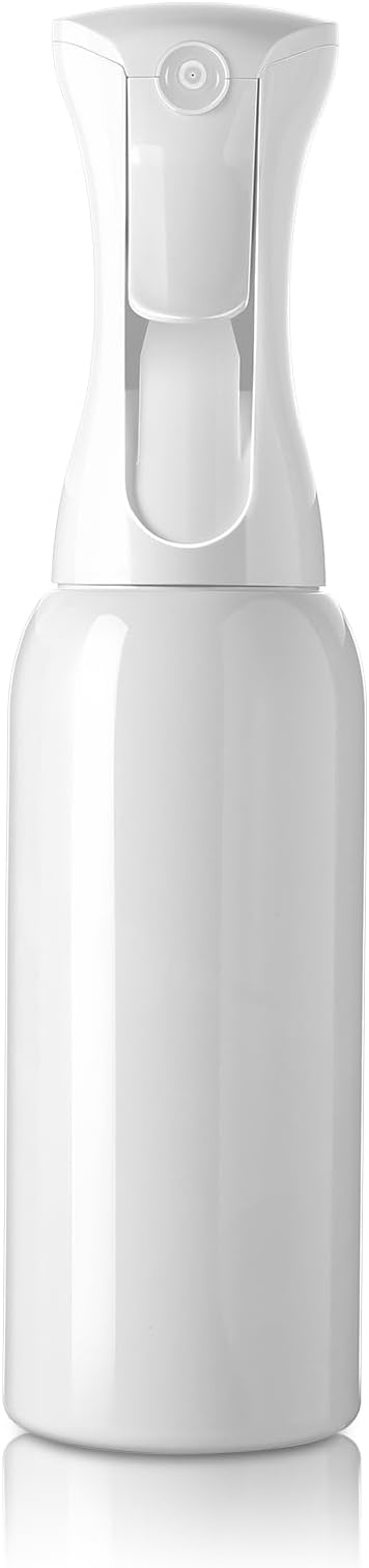 Mistifi Continuous Ultra Fine Mist Spray Bottle – Refillable Water Sprayer for Plants, Hair Styling & Cleaning (500ml 1Pc, White bottle)