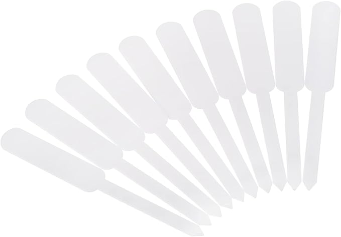 PATIKIL Plant Labels, 200Pcs PP Rectangle Marker Tags for Outdoor Indoor Garden, White
