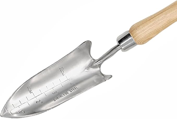 tooloflife Long Handle Garden Shovel – Stainless Steel Gardening Hand Trowel for Planting Digging Transplanting (Narrow Shovel)