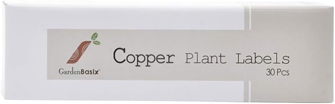 30 Copper Garden Plant Tags Planting Labels Reusable Gardening Markers with 2 Marker Pens for Patio Vegetable Herbs Flowers Nursery Seeding 10.8''