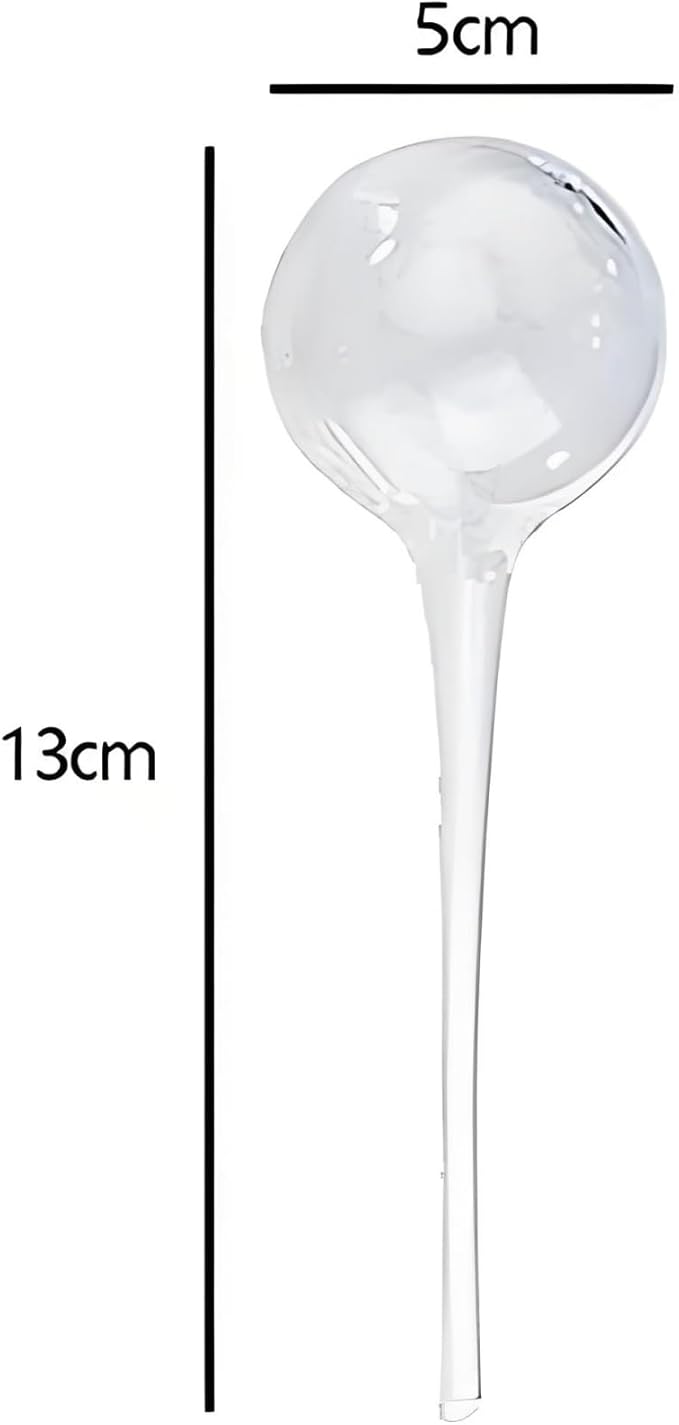 Plant Watering Globes, 2Pcs Plastic Plant Automatic Water Bulbs Flower Self Feeder Balls Irrigation Device Auto Waterer Planter Insert Stakes for Indoor Outdoor Garden Potted
