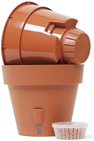 DECOPOTS - Pack of 3 - Self Watering Planter - Height 5.9 inches - Flower Pot with Bottom Watering Level Indicator for All House Plants, Flowers, Herbs (Diameter 6.9", Graphite)
