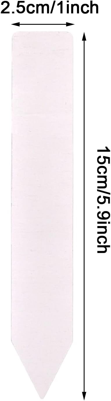 Plastic Plant Labels 6 Inch 100 Pack, Waterproof Garden Tags for Outdoor Potted Plants, Heavy Duty Reusable Nursery Markers for Seedlings Vegetables Flowers