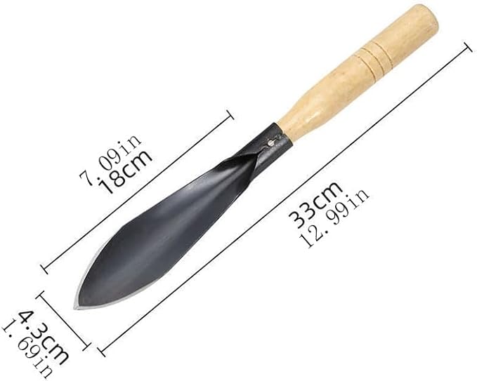 Heavy-Duty Manganese Steel Trowel Garden Tool - 2Pck Hand Trowel with Wooden Handle, Ideal for Planting, Digging, Transplanting, Lightweight Garden Shovel Hand for Indoor/Outdoor Use