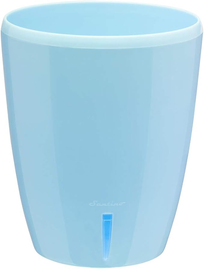 Santino 4.9 Inch ORCHIDEA Self Watering Pots for Orchids in Blue - Decorative Wicking Planter with w/Great Aerification, Drainage and Water Level Indicator