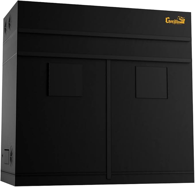 Gorilla Grow Tent Pro 4' x 8' x 6'11 to 7'11 w/Included Extension Kit - Tallest Premium Indoor Grow Tent, Thickest & Most Durable Gorilla Canvas, Strongest w/ 300lb Hang Capacity, Hydroponic Grow Box