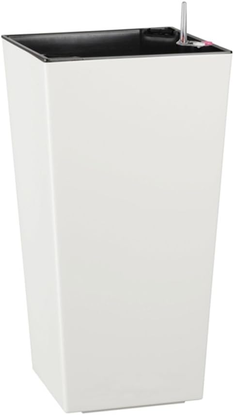 Dehner Elise Plastic Planter with Self-Watering System, plastic, White, ca. 47 x 25 x 25 cm