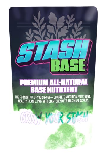 Stash Base Premium All-Natural Nutrient (2.2-4-2.3) – Vegetative Stage Soil Amendment & Fertilizer with Biochar, Crustacean Meal & Kelp – Boosts Root Growth & Stem Strength (4 lbs)