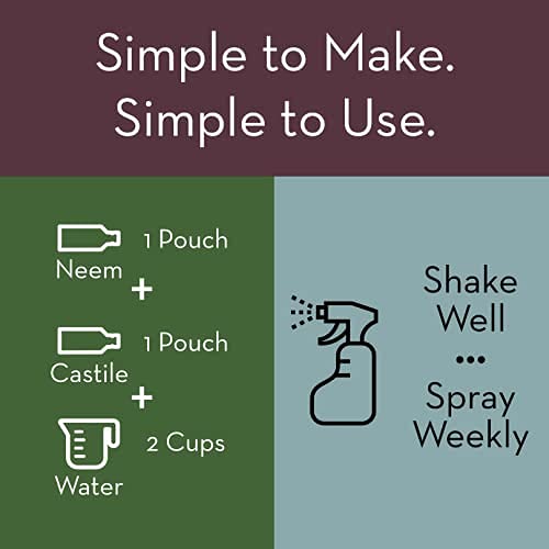 Emily's Naturals Neem Oil Plant Spray Refill Kit - Makes 48oz - Spray Bottle Not Included