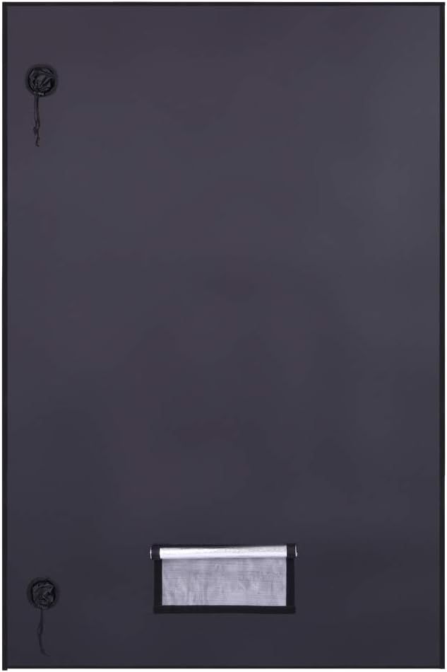 Knocbel Indoor Hydroponic Grow Tent Heavy-Duty Metal Frame with Observation Window, Floor Tray & Hanging Bars for Home Use Plant Growing (Black 48" L x 24" W x 72" H)