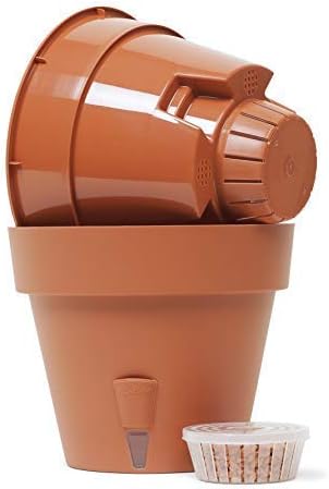 DECOPOTS - Pack of 3 - Self Watering Planter - Height 9.2 inches - Flower Pot with Bottom Watering Level Indicator for All House Plants, Flowers, Herbs (Diameter 9.2", Terracotta)