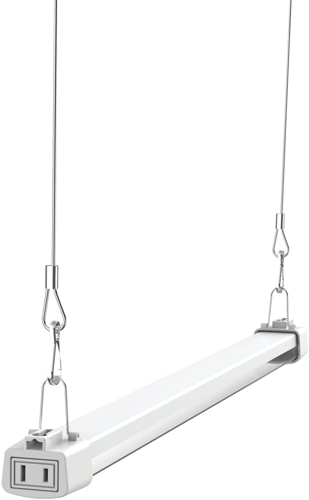 LED Grow Light 2FT Full Spectrum Compact Linkable Lighting Fixture for Indoor Greenhouse Year Round Plant Seedlings, Essential Grow Slim Hanging Suspended Strip