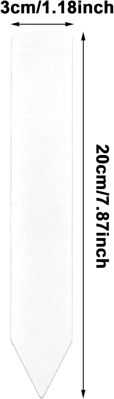 Waterproof Plant Labels 8 Inch 50 Pcs, Heavy Duty Plastic Garden Tags for Outdoor Vegetable Seedlings, Reusable Plant Markers Stakes with Pencil for Pots Nursery