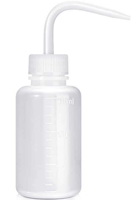 Valchoose 150ML Premium Eyelash Water Bottle for Extensions, 5.1oz White Tattoo Water Bottles No Need to Squeeze Hard, Easy to Carry Eyelash Bottle Rinse for Eyelashes, Cleaning(1 pack)