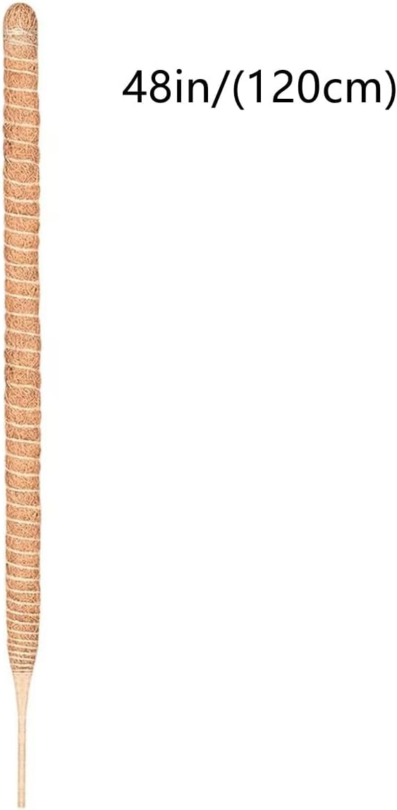 Moss Pole,47 Inch Monstera Plant Support, Upgraded 7mm Aluminum core Moss Poles for Climbing Indoor Plants DIY, Coco Coir Plant Pole Moss Plant Stick Support Stake Kit for Potted Plants Pothos