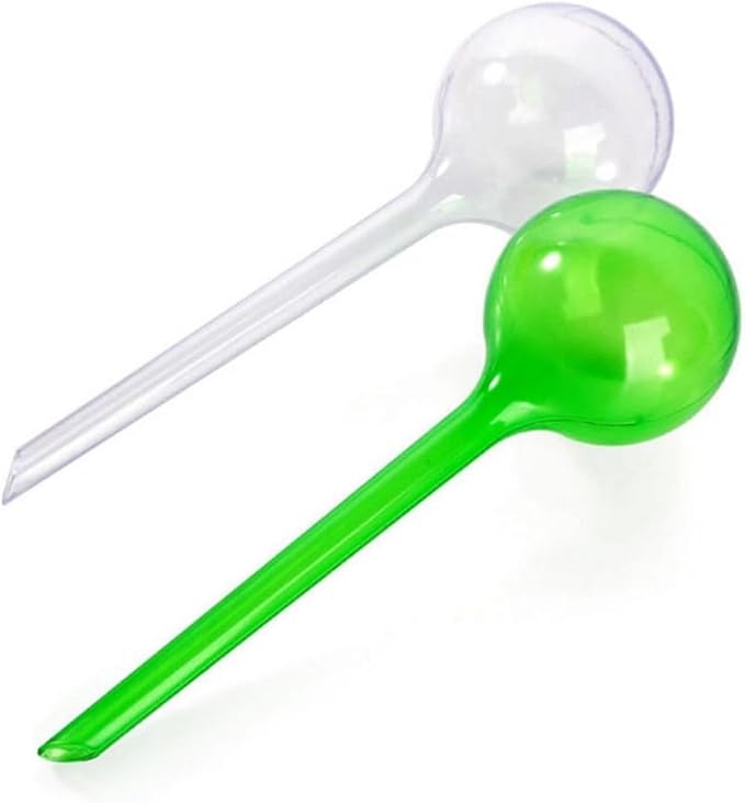 GANPUB White Plastic Plant Self Watering Globes Bulbs Easy Automated Plant Watering Systems for Flower Pots Plant Waterer Houseplant, for Outdoor & Indoor Use Plant Container Accessories(13cm*5cm)
