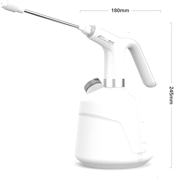 Electric Spray Bottle 2L, 1300mAh Rechargeable Battery Powered Sprayer Watering Can With Adjustable Spout &Extended Nozzle for Outdoor Gardening, Plants & Flowers,Car/window Clean, Fertilizing (Black)